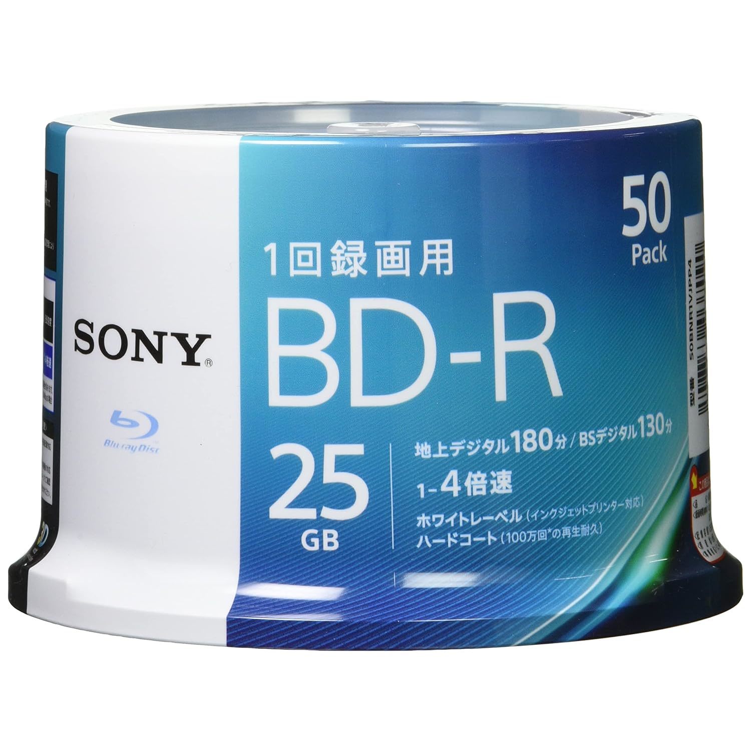 SONY video for a Blu-ray disc 50BNR1VJPP4 (BD-R 1 layer: 4-speed 50 sheets pack) - $89.29