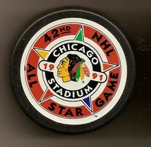 1991 NHL Official All Star Game Puck Chicago Ziegler - £75.57 GBP