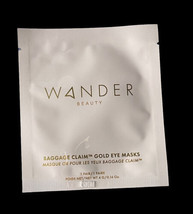 Wander Beauty Baggage Claim Gold Eye Masks - 1 Pair - NEW - £7.90 GBP