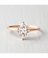 Marquise Cut Moissanite Vintage Style Engagement Ring 925 Silver Wedding... - $278.90 CAD