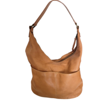 American Leather Co Carrie Brown Hobo Bag Soft Leather Slouch Shoulder Purse - £29.42 GBP