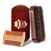 Beard Brush, 100% Boar Bristle Natural Black Walnut Wood Beard Comb Hair... - $14.55