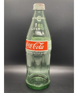 Vintage Huge 33.8 oz (1 liter) Heavy 2lb Green Glass Coke Coca Cola Bott... - £11.92 GBP