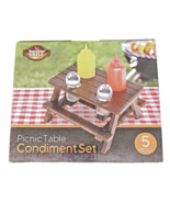 Amokin&#39; Grill - Picnic Table Condiment Set - 5 Piece - Free Shipping - $14.83