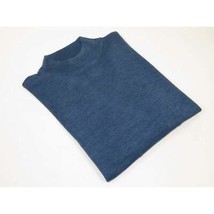 Mock Neck Merinos Wool Sweater PRINCELY Turkey Soft Knits 1011-00 Denim Blue image 2