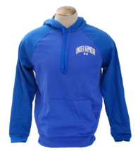 Under Armour Men&#39;s XL Blue Rival Fleece Wordmark Colorblock Hoodie - £45.84 GBP