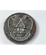 MASONIC FREEMASON 32 Spes Mea in Deo Est Brass belt buckle Vintage 2.5in... - €20,05 EUR