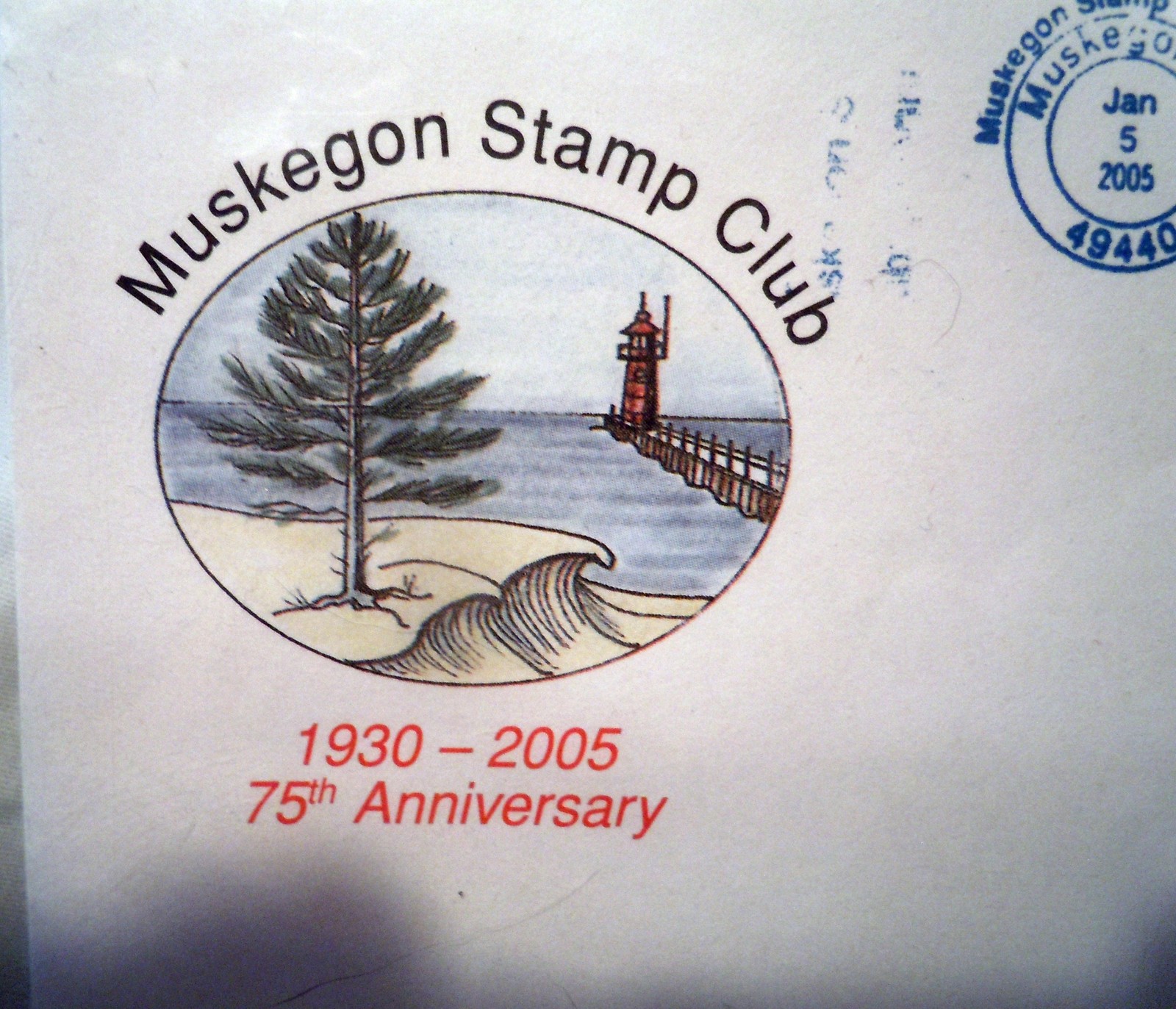 Muskegon Stamp Club 75th Anniversary Posted Envelope - $3.99