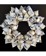Christmas Ornaments Gold Silver Black Fabric Holiday Wreath Decor - €46,03 EUR