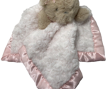 Baby Dumpling White Pink and Brown Lovey Security Blankie Nunu Hang Tag - $13.29