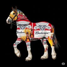 Budweiser Bud Beer Advertising Metal  Sign 8x12in Vintage Clydesdale Hor... - $24.74