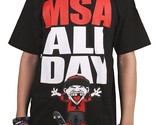 Famous Stars &amp; Straps Mens Black Red All Day Manny Santiago MSA T-Shirt NWT - $34.91