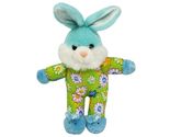 VINTAGE KELLYTOY BLUE BUNNY RABBIT W/ SLIPPERS STUFFED ANIMAL PLUSH TOY ... - $23.75