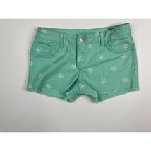 Flip Side Womens Reversible Shorts Size 7 Solid Mint Green Stars Cut Off... - £7.72 GBP