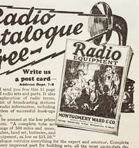 1923 Montgomery Ward Radio Catalogue Advertisement Ephemera 6.25 x 4.5&quot; - €17,28 EUR