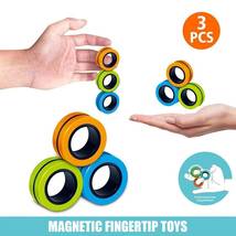 Hot Fidget Spinner Magnetic Bracelet Ring | Magnetic Hand Spinner Ring f... - £17.27 GBP