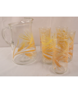 Libbey Wheat Design 5 Iced Tea Glasses and 80 OZ Ice Lip Pitcher Set Cir... - $1,350.43 MXN