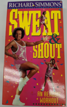 Richard Simmons Sweat &amp; Shout Aerobic Workout VHS Tape Movie 1994 - $12.86