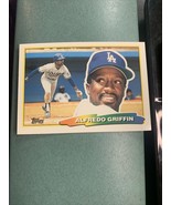 1988 Topps Big Baseball Card Blank Back Error Alfredo Griffin LA Dodgers - $13.86 CAD