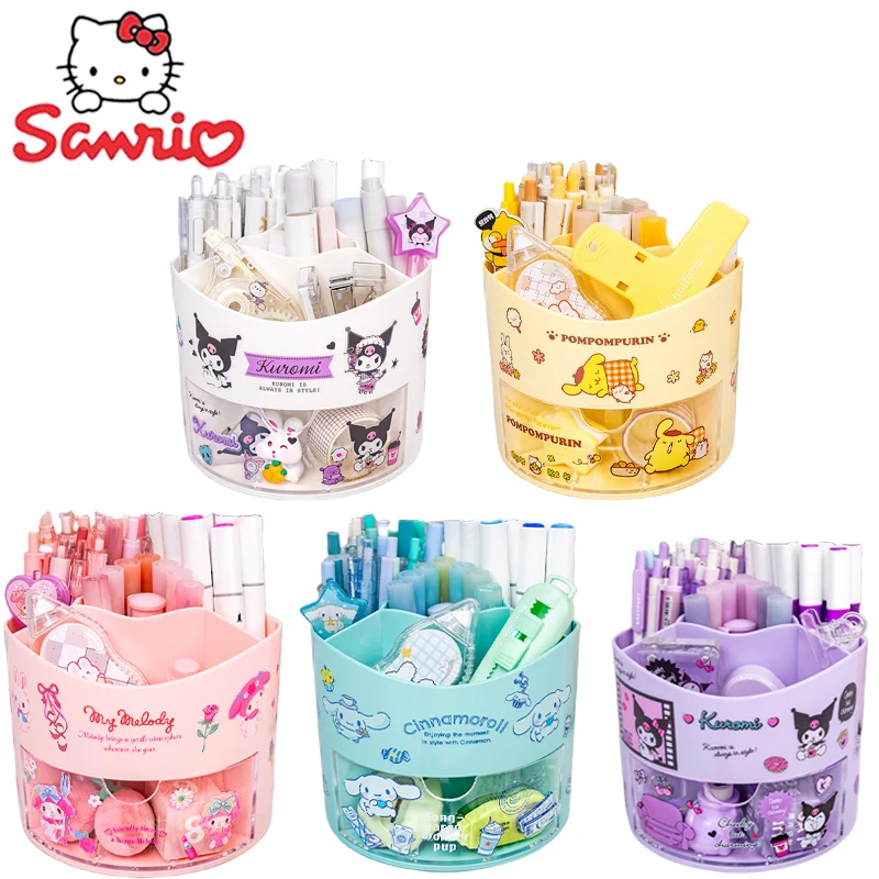 Sanrios Kuromi My Melody Cinnamoroll PompomPurins Storage Box Cute Cartoon 360 - £14.58 GBP
