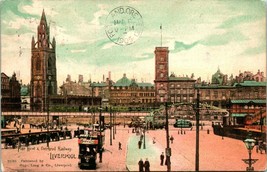 Vtg Postcard 1905 Liverpool England UK Pier Head &amp; Overhead Rwy Lang&#39;s Series  - £11.83 GBP