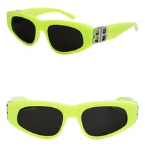 Balenciaga Dynasty 0095 Neon Yellow Fluo 007 Fashion Bb Logo Sunglasses BB0095S - £289.74 GBP