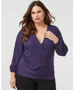 Women Le Chateau Knit Wrap-Like Top Size 1X - $734.99 MXN