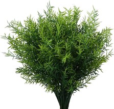 Artificial Plants Flowers Grass Shrubs 8 Pack Uv Resistant No Fade Faux ... - $19.64