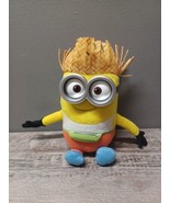 Ty Despicable Me 3 Tourist Minion Dave 8&quot; Plush Stuffed Toy Straw Hat Go... - $5.94