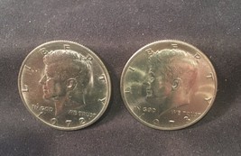 1972 &amp; 1973 P Kennedy Half Dollar Pair Choice/Gem Brilliant 2 Coins - £5.42 GBP