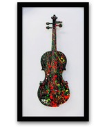 E M ZAX ORIGINAL ACRYLIC PAINTING ON VIOLIN IN UNIQUE FRAME HAND SIGNED COA - £1,433.45 GBP