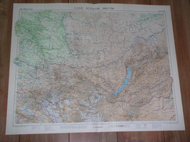 1959 Vintage Map Of Russia Soviet Union Central Siberia Irkutsk Kuznetsk Baikal - £27.19 GBP