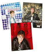 Lot Of 3  VINTAGE Justin Bieber  2-Pocket Folders 3-Hole Unpunched NEW RARE - $13.47