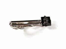 Silvertone Black Nude Female Tie Clasp By SWANK 41116 - £51.43 GBP