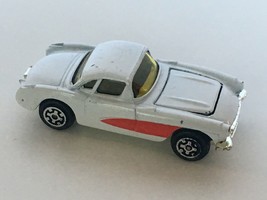Kidco White Red Vintage Toy Car &#39;57 Corvette 1979 Loose Kids Diecast Hoo... - $8.99