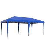 Outsunny 10&#39;x19.2&#39; Blue Pop Up Canopy Tent with Carry Bag - Steel Frame - $4,603.07 MXN