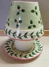 Yankee Candle Large Candle Jar Topper, Plate Holly Berries Christmas Fre... - £28.06 GBP