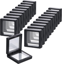 Black 3D Floating Frame Display Holder Stands, 20 PCS Coin Display Case, - $652.41 MXN