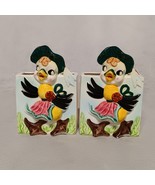 Anthropomorphic Duckling Ceramic Wall Pockets 2 Matching - £27.63 GBP