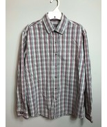 Tasso Elba Men&#39;s 100 % Cotton Dress Shirt Large 16 - 16 1/2 Multicolor S... - £10.04 GBP