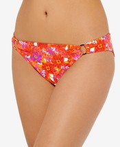 $20 Hula Honey Juniors&#39; Bold Bouquet Printed Ring Bikini Bottoms Pink Size XS - £15.98 GBP