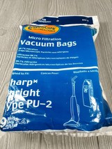 Sharp Upright Type PU-2 Vacuum Bags- 9 Pack - 99.7% Filtration! - $9.89