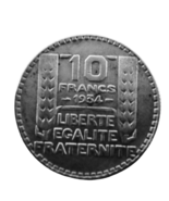  10 Francs of Touraine 1934, French silver 3pointu - $12.27 CAD