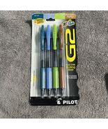 4 Pilot G2 Premium Gel Roller Pens Light Blue, Brown, Lime Green, Turquoise - $27.86 CAD