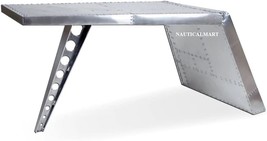 NauticalMart Airfoil Desk Aluminum | Aviator Wing Desk Industrial Airplane Desk  - £1,255.56 GBP