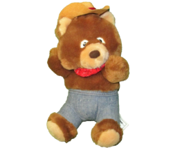 Whataburger Teddy 8" Vintage Whatabear Plush Stuffed Animal Korea Cowboy Caltoy - $10.80
