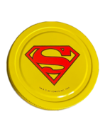 Vintage Superman Skippy Measuring cup Jar Peanut Butter Metal Logo on Li... - £9.32 GBP