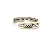 Vintage Signed Sterling CA Handmade Chunky Rope Twist Heavy Cuff Bracelet size 6 - $173.25