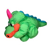 Summit Toy Dragon Nylon Stuffed Plush Vintage 1993 Green 13” - $21.60