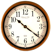 11" Plastic Round Quartz Wall Clock Large Black Hands Large By Sterling & Noble - $17.95